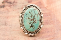 Artie Yellowhorse Genuine Royston Turquoise Sterling Silver Ring